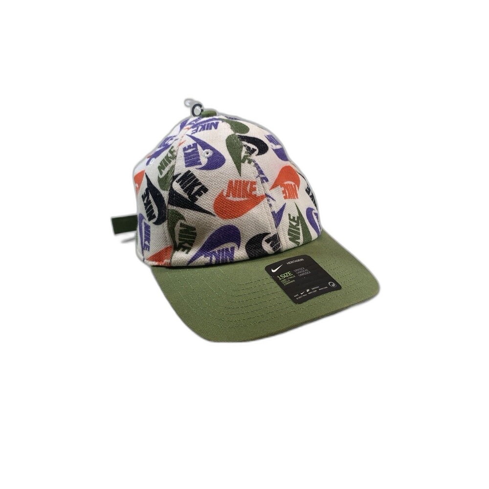 NIKE Adult Unisex Sport Casual H86 AOP Golf Hat-White/Multicolor CU6356-100